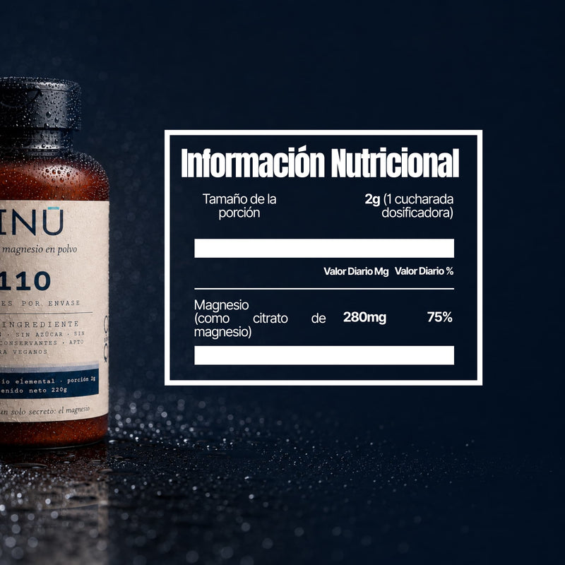 KINU Magnesio | Citrato Puro en Polvo para Dormir Mejor